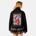pizzacraze patch on female atelier canvas jacket in nightfall