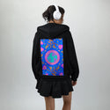 planetb patch on female essential zip hoodie in after hours