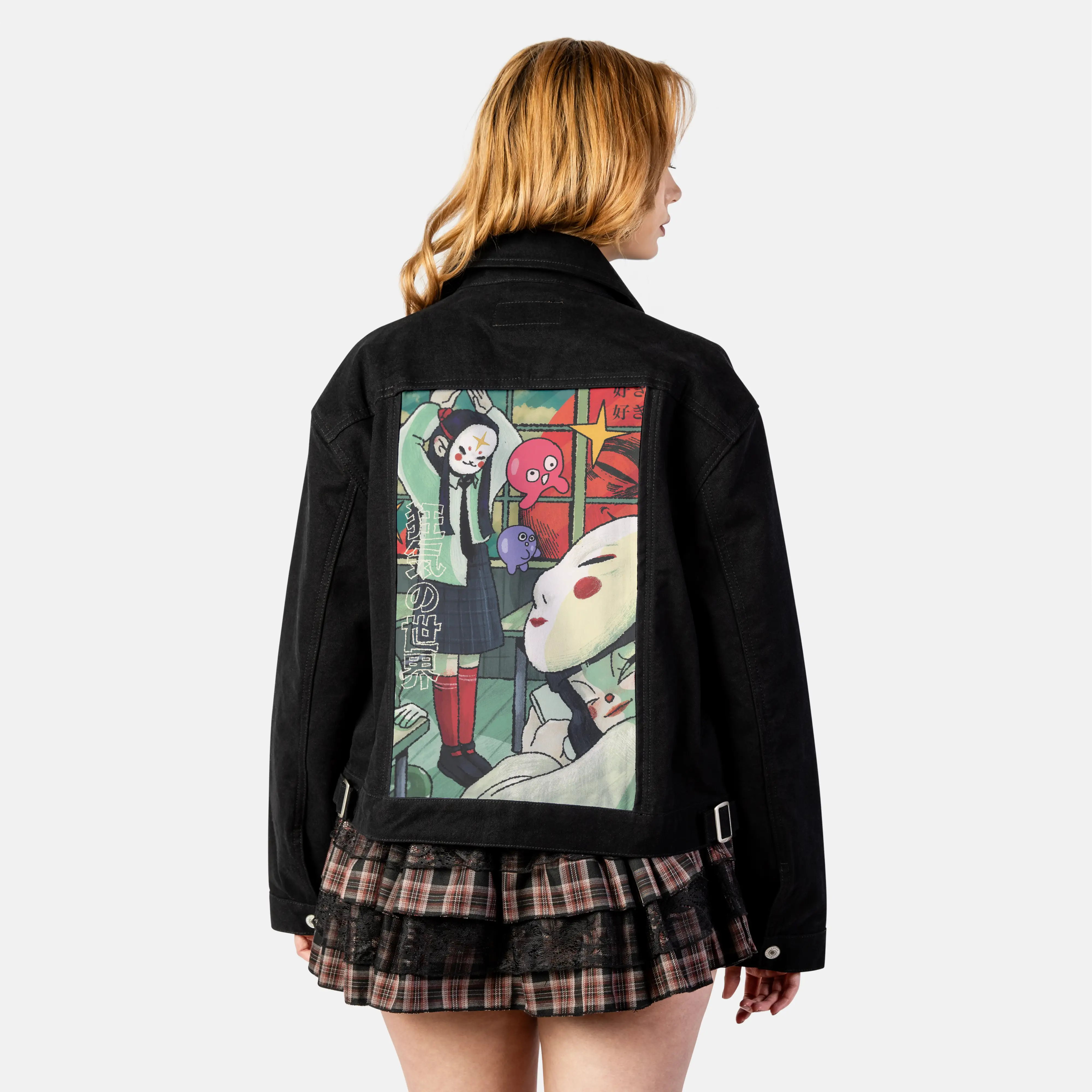playtime patch on female atelier canvas jacket in nightfall