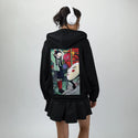 playtime patch on female essential zip hoodie in after hours