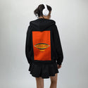 poella patch on female essential zip hoodie in after hours