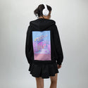 poolpartygrooves patch on female essential zip hoodie in after hours
