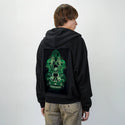 poseidonsskulls patch on male essential zip hoodie in after hours