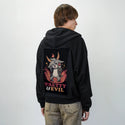 prettyandevil patch on male essential zip hoodie in after hours