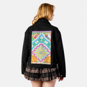 prutas patch on female atelier canvas jacket in nightfall