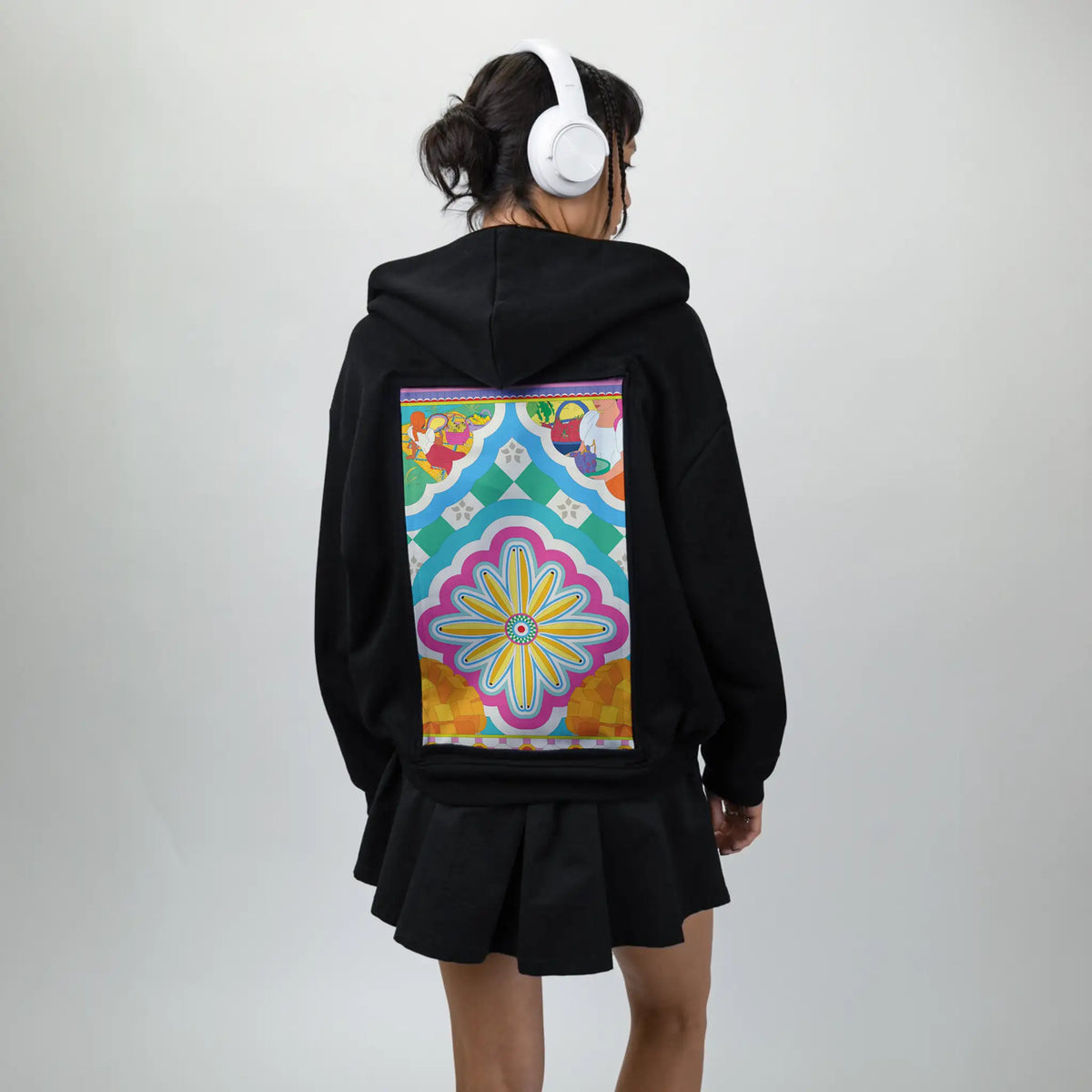 prutas patch on female essential zip hoodie in after hours