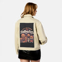 pumpedforhalloween patch on female atelier canvas jacket in tan