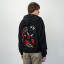 raijin patch on male essential zip hoodie in after hours