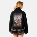 ramenmeowster patch on female atelier canvas jacket in nightfall