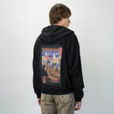 ramenmeowster patch on male essential zip hoodie in after hours