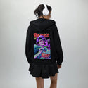 ramennightgeisha patch on female essential zip hoodie in after hours