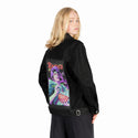 ramennightgeisha patch on female og denim jacket in raven