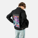 ramennightgeisha patch on male og denim jacket in raven