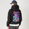 ramennightgeisha patch on male retro cord hoodie in onyx