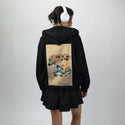 ramenwhimsy patch on female essential zip hoodie in after hours