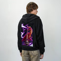 raptortower patch on male essential zip hoodie in after hours
