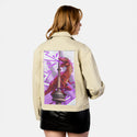 raptortowerlight patch on female atelier canvas jacket in tan