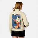 realconnection patch on female atelier canvas jacket in tan