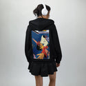 realconnection patch on female essential zip hoodie in after hours