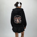 recruityourdemons patch on female essential zip hoodie in after hours