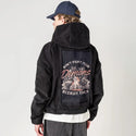 recruityourdemons patch on male retro cord hoodie in onyx