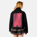 reddream patch on female atelier canvas jacket in nightfall