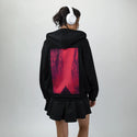 reddream patch on female essential zip hoodie in after hours