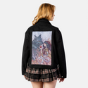 redridinghood patch on female atelier canvas jacket in nightfall