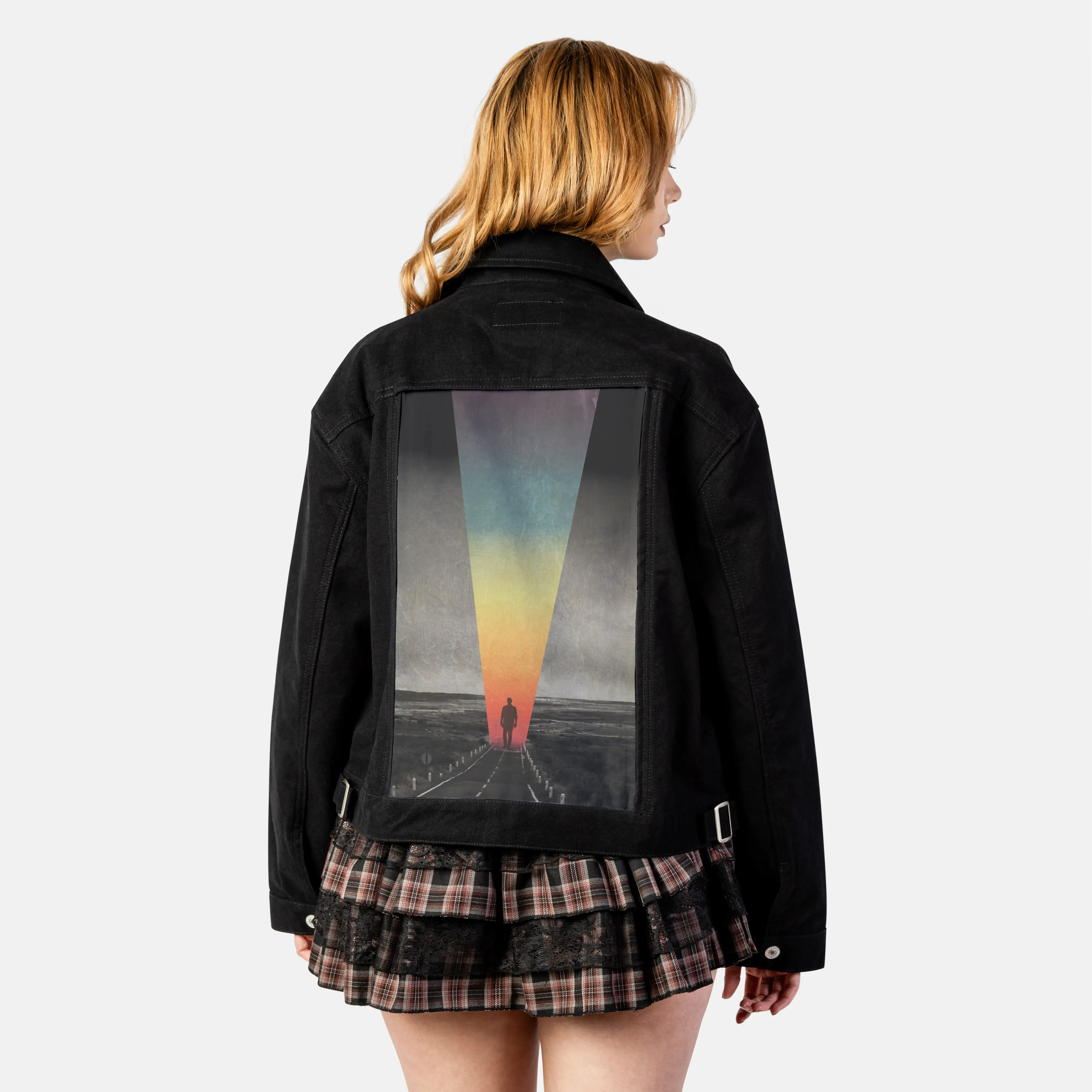retrodays patch on female atelier canvas jacket in nightfall