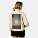 retrodays patch on female atelier canvas jacket in tan