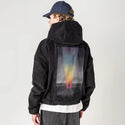 retrodays patch on male retro cord hoodie in onyx