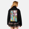 reveenatinydesk patch on female atelier canvas jacket in nightfall