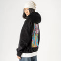 reveenatinydesk patch on female retro cord hoodie in onyx