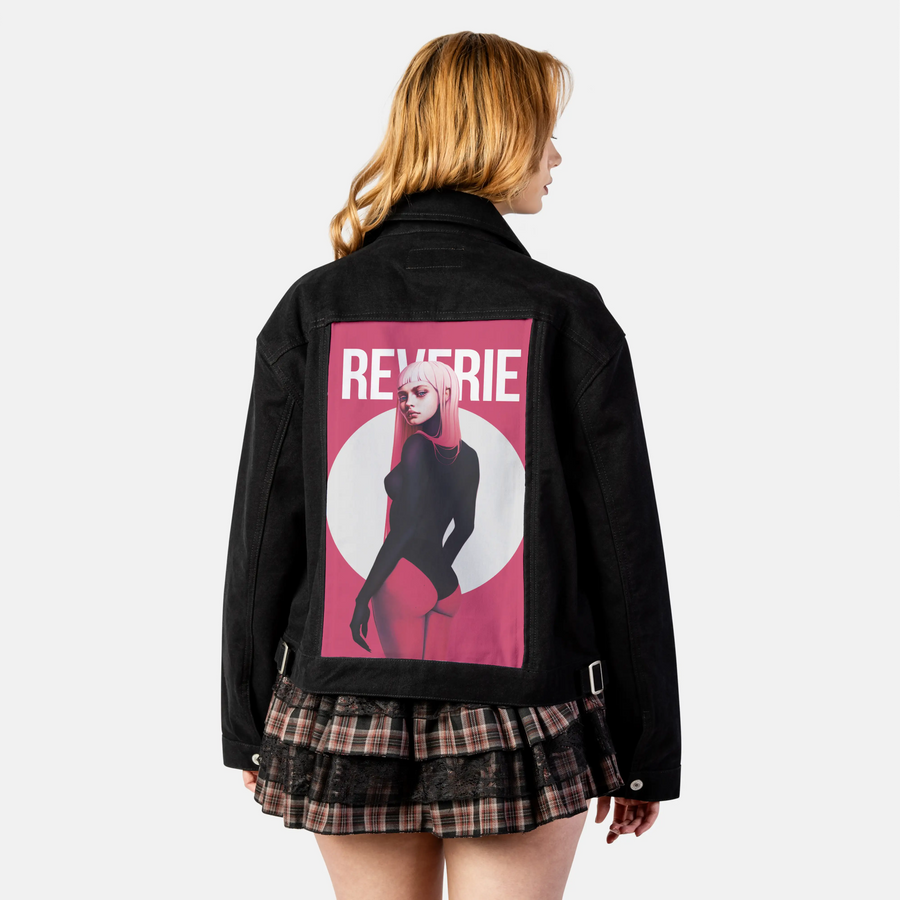 reverie patch on female atelier canvas jacket in nightfall