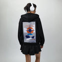 reward patch on female essential zip hoodie in after hours