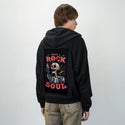 rocksoul patch on male essential zip hoodie in after hours