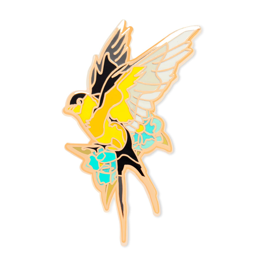 Rose Gold Bird Pin