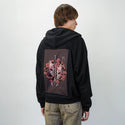 ruinedmask patch on male essential zip hoodie in after hours
