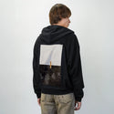 sacredunion patch on male essential zip hoodie in after hours