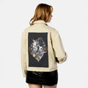savage patch on female atelier canvas jacket in tan
