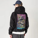seastheday patch on male retro cord hoodie in onyx