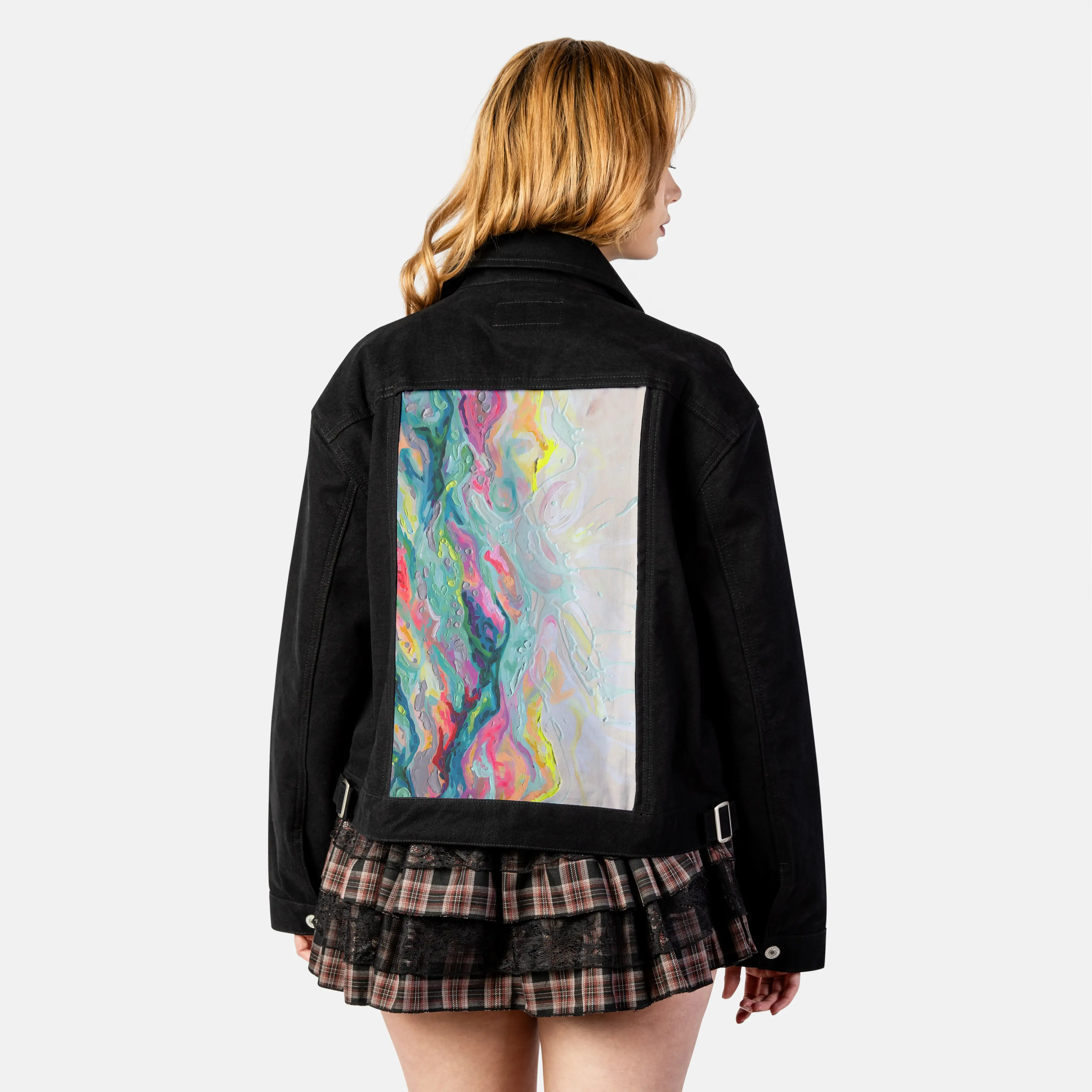 secondrodeo patch on female atelier canvas jacket in nightfall