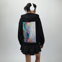 secondrodeo patch on female essential zip hoodie in after hours