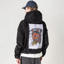 seeyousoon patch on male retro cord hoodie in onyx