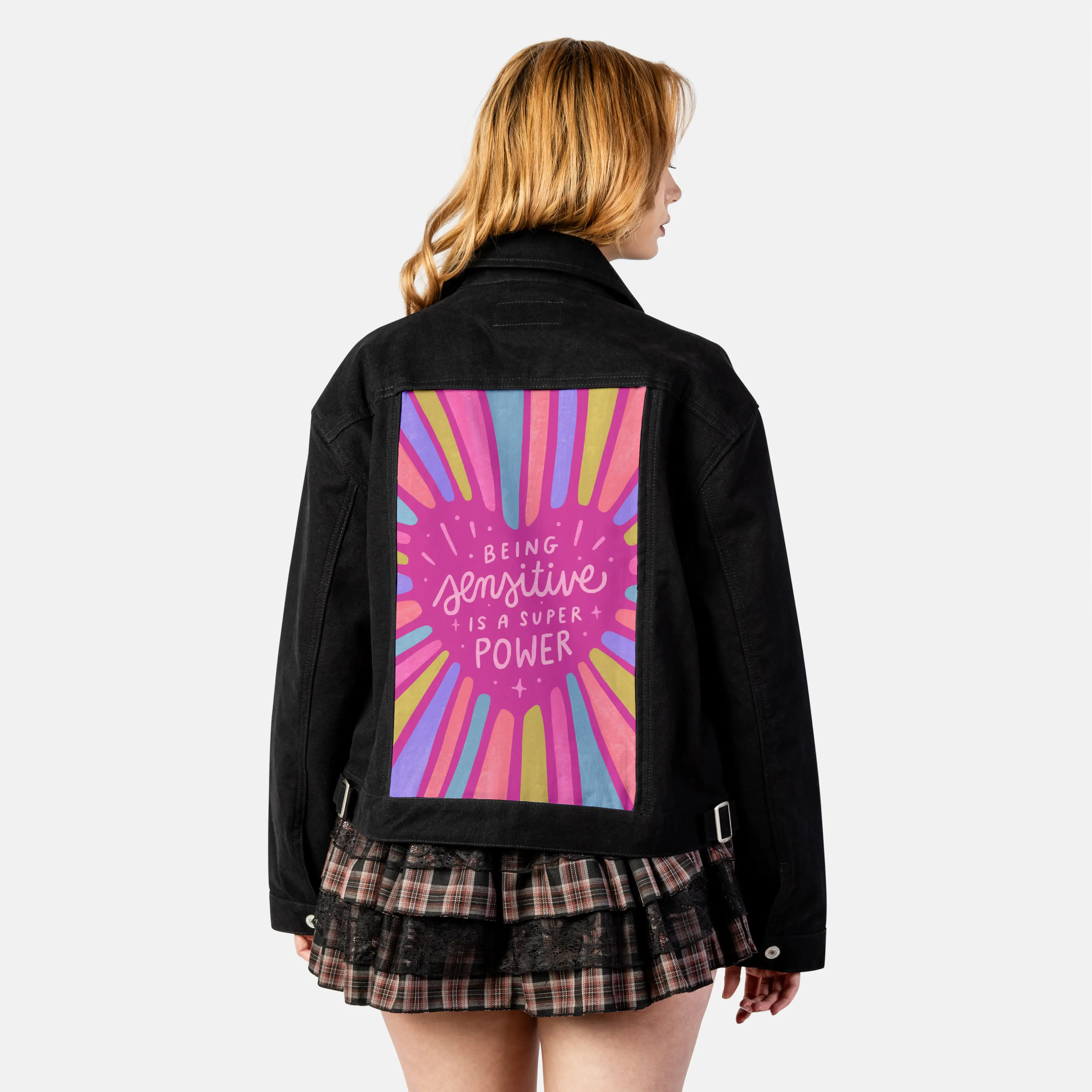 sensitive patch on female atelier canvas jacket in nightfall