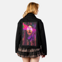 seraphina patch on female atelier canvas jacket in nightfall