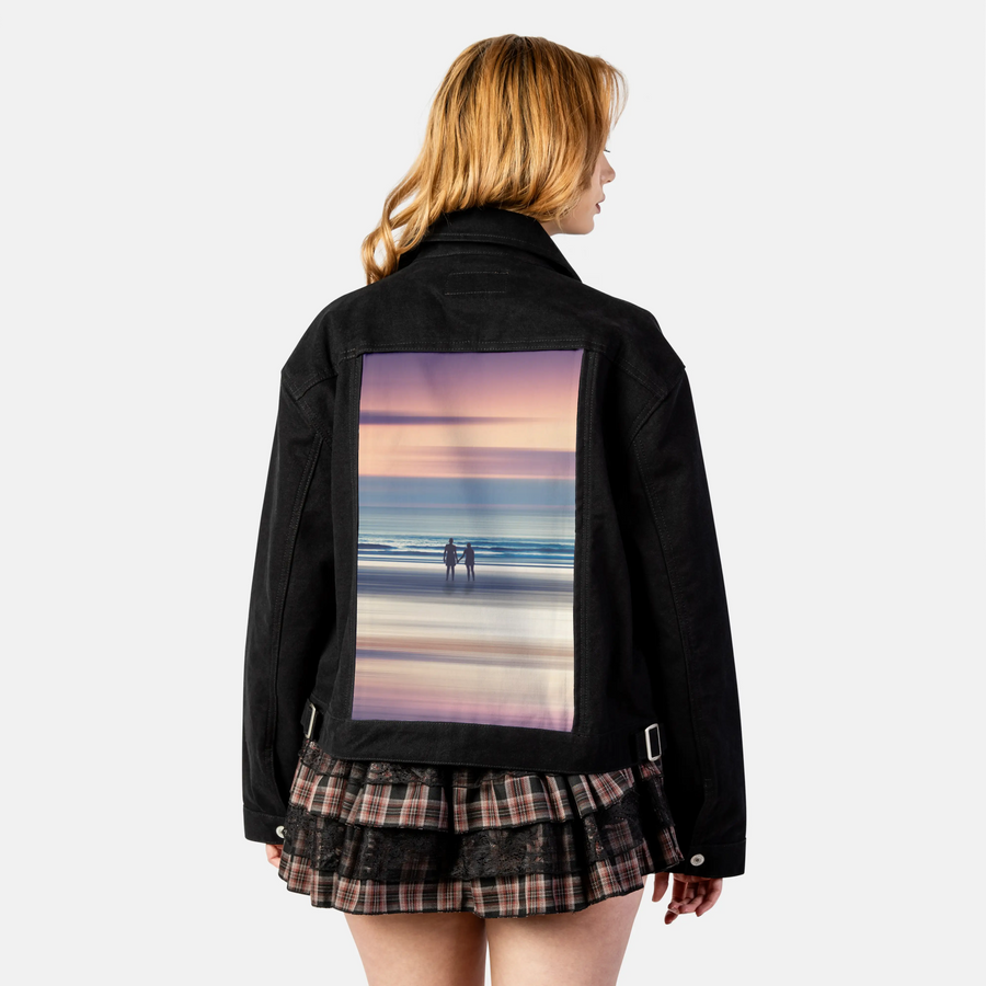 sharingamoment patch on female atelier canvas jacket in nightfall