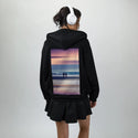 sharingamoment patch on female essential zip hoodie in after hours