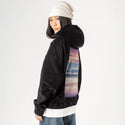 sharingamoment patch on female retro cord hoodie in onyx