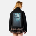 sharktaleii patch on female atelier canvas jacket in nightfall